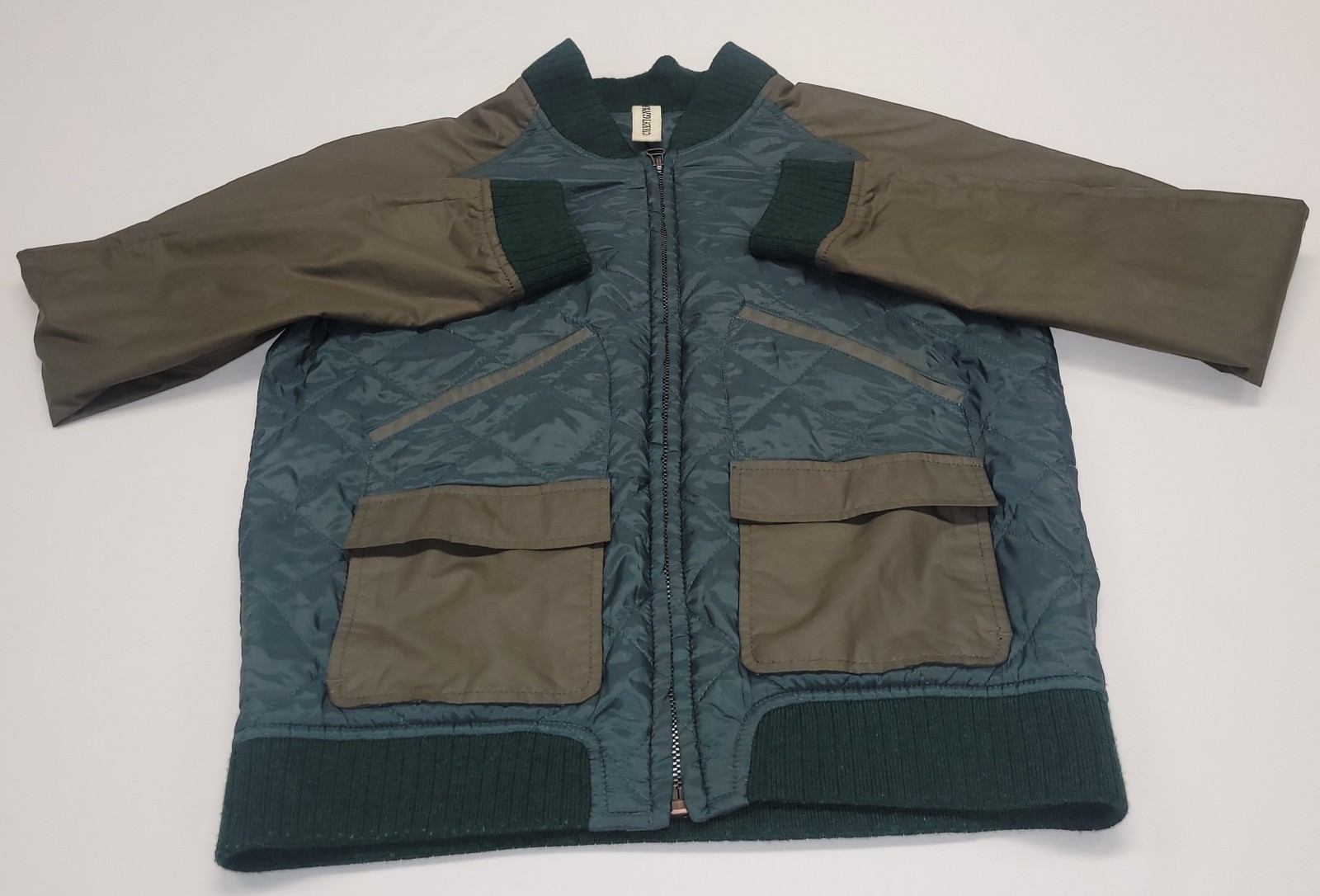 Chevignon Womens Quilted Full Zip Windbreaker/Color Green/Size Medium*SEE NOTES*
