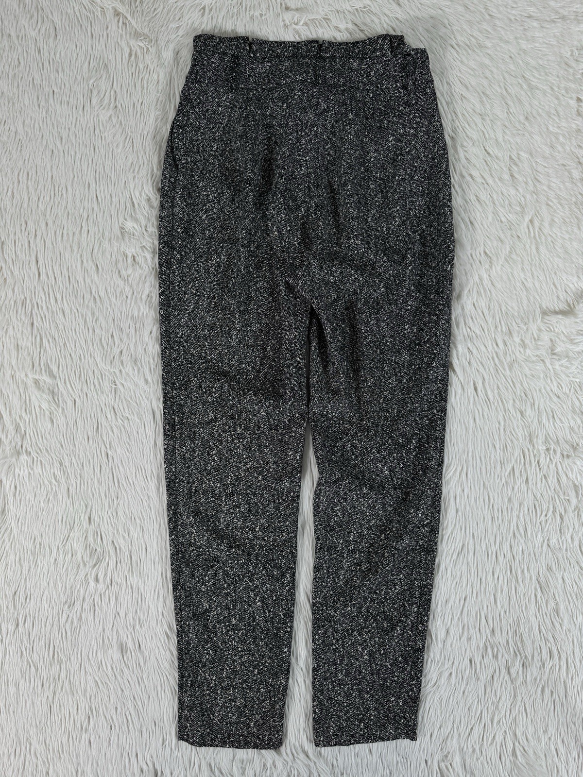 Express Black Salt & Pepper Pattern Super High-Rise Ankle Dress Pants Women’s 8L