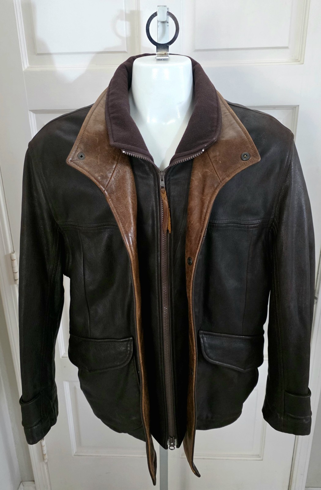 Lone Pine American Made Leather Jacket Aspen Pitkin Dry County Goods Mens sz 40