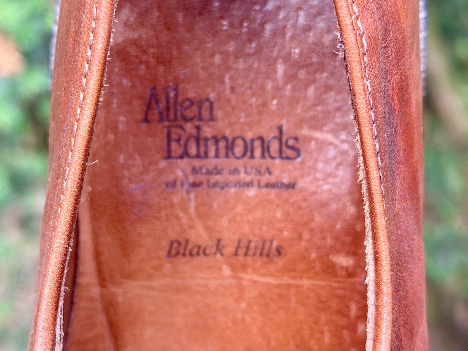 Allen Edmonds Black Hills Brown Leather Derby Dress Lace-Up 11D commando