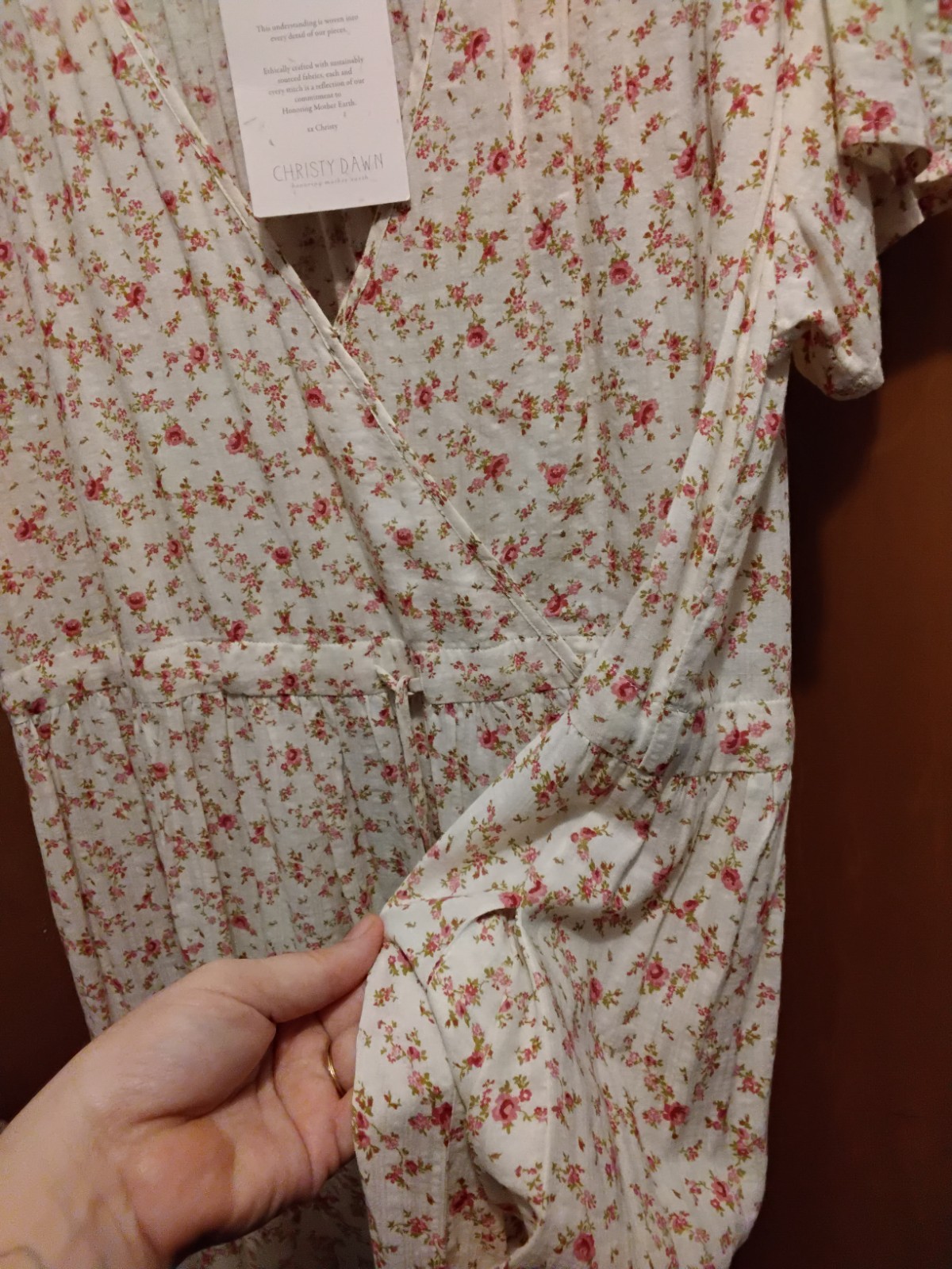 Christy Dawn The Dawn Dress XL white floral cottage romantic ditsy sweet