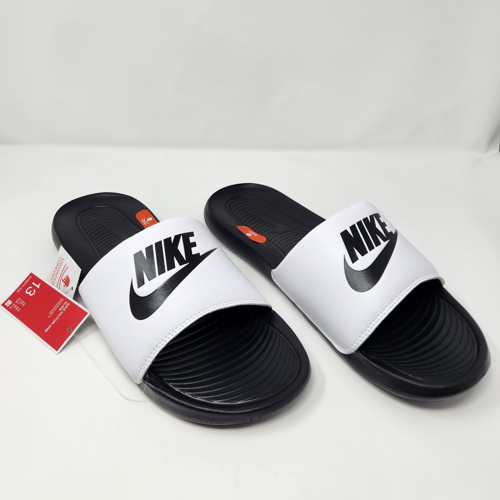 Nike Victori One Men’s Slides Black/Black-White Size 13 CN9675-005