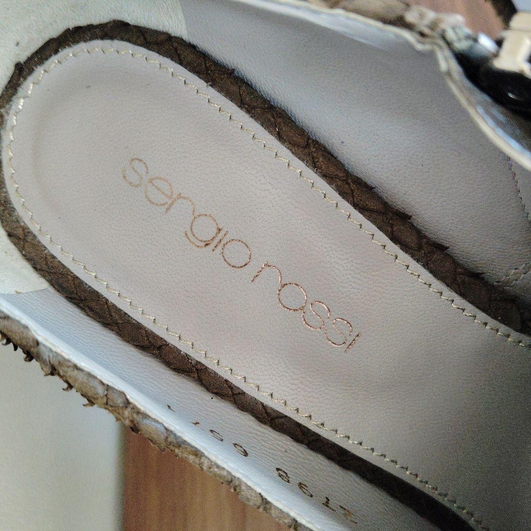 Sergio Rossi Pumps Leather Brown Khaki Women’s Heel Size EU35/US5