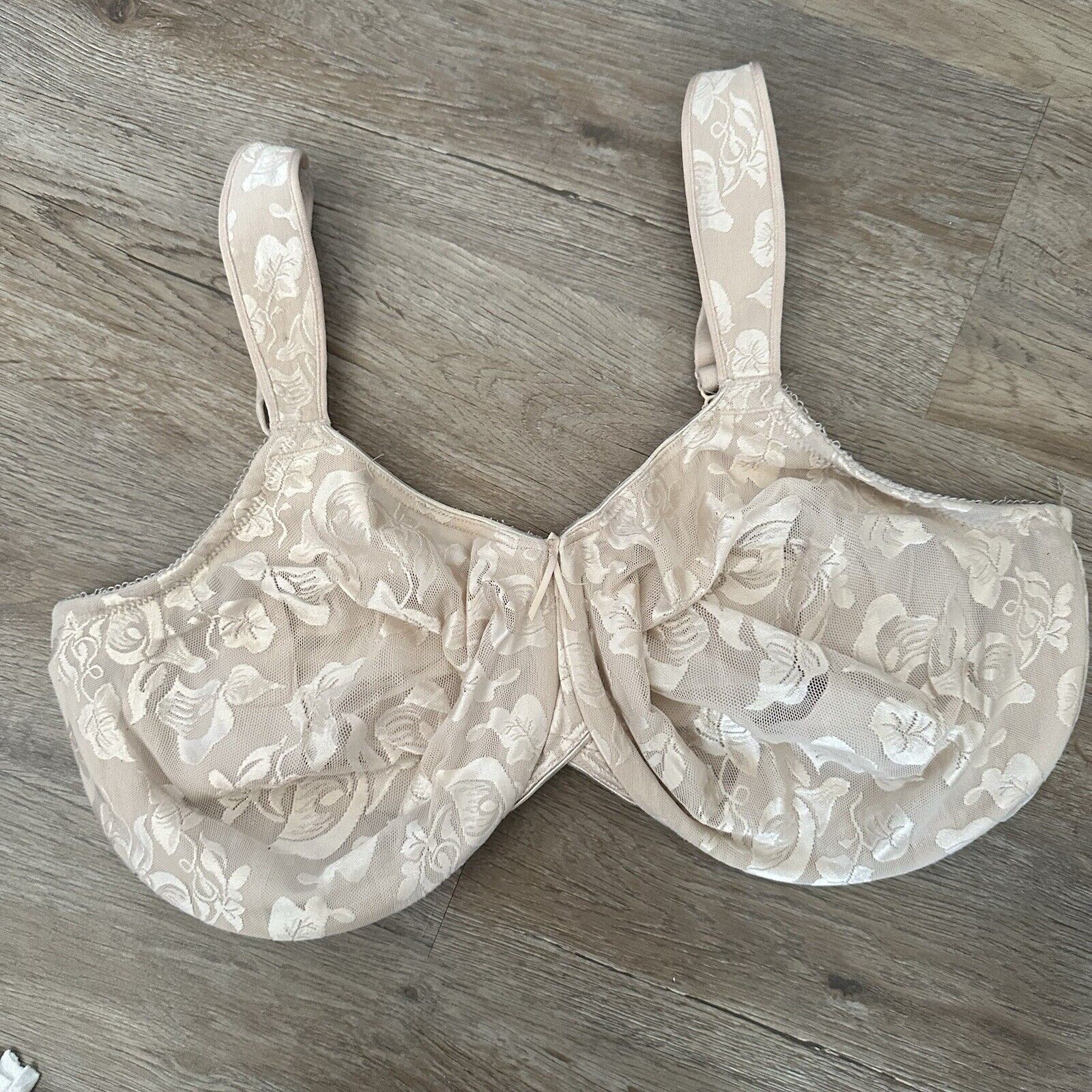 Wacoal Awareness Bra 42G Underwire Sand Satin Unlined 85567 Full Coverage $68