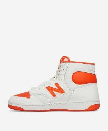 NEW BALANCE 480 SIZE 10 TO 15 MENS WHITE ORANGE BLACK HIGH TOP SNEAKER