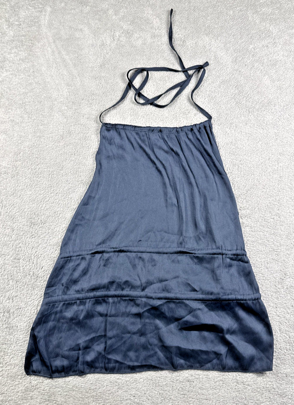 Lioness Women’s Legacy Satin Halter Top Navy Blue Size Medium NWT