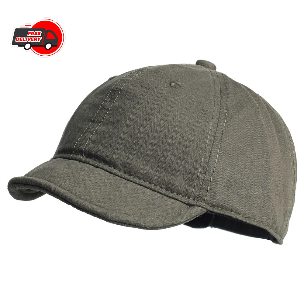 Cotton Vintage Baseball Cap Unisex Short Brim Adjustable Casual Daily Hat