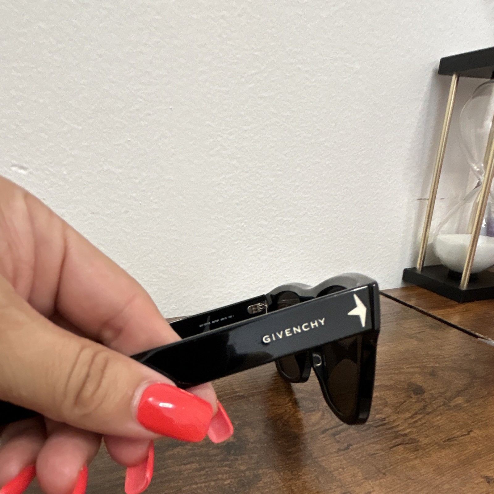 Givenchy GV 7057 Women’s Square Sunglasses Black Frame Brown Tinted UV400