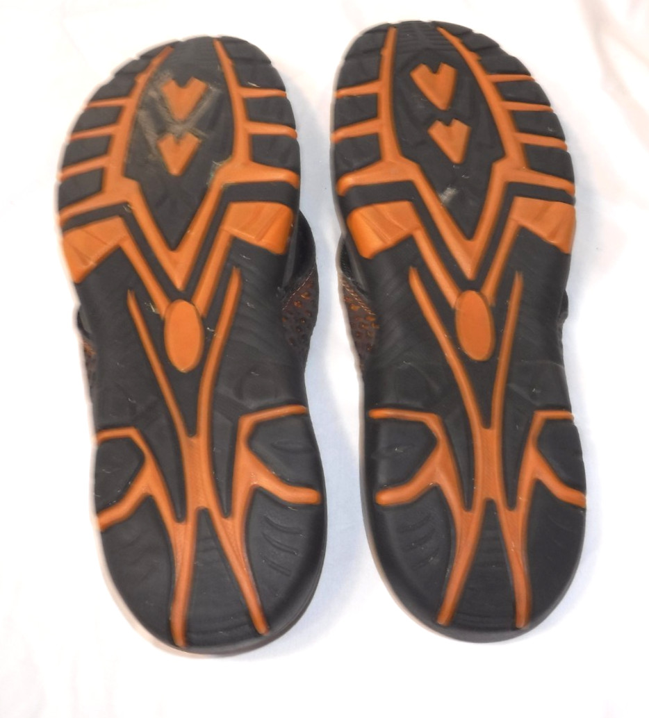 Hobibear Flip Flop Sandals Mens Size US 11 EU 44 Brown Orange Comfort Slip On