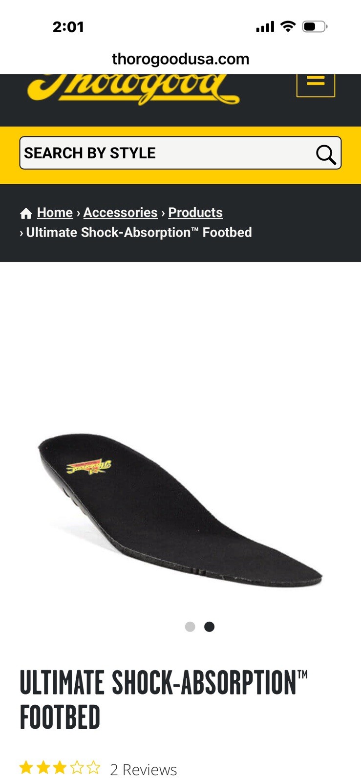 Thorogood ultimate shock absorption insoles 889-6007 Large 11.5 – 13
