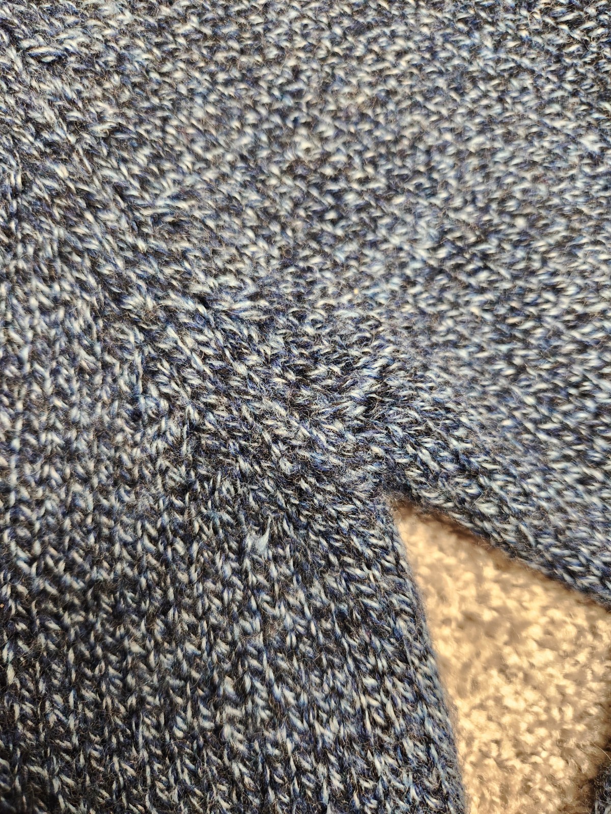 J Crew Mens M Wool Heavyweight Sweater Blue Fisherman Knit Turtle Neck