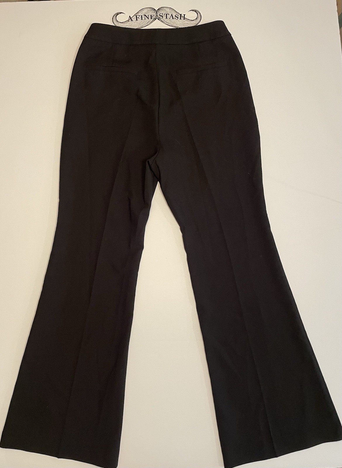 Exquise Elsie Polished Flowing Trousers Size Medium Black