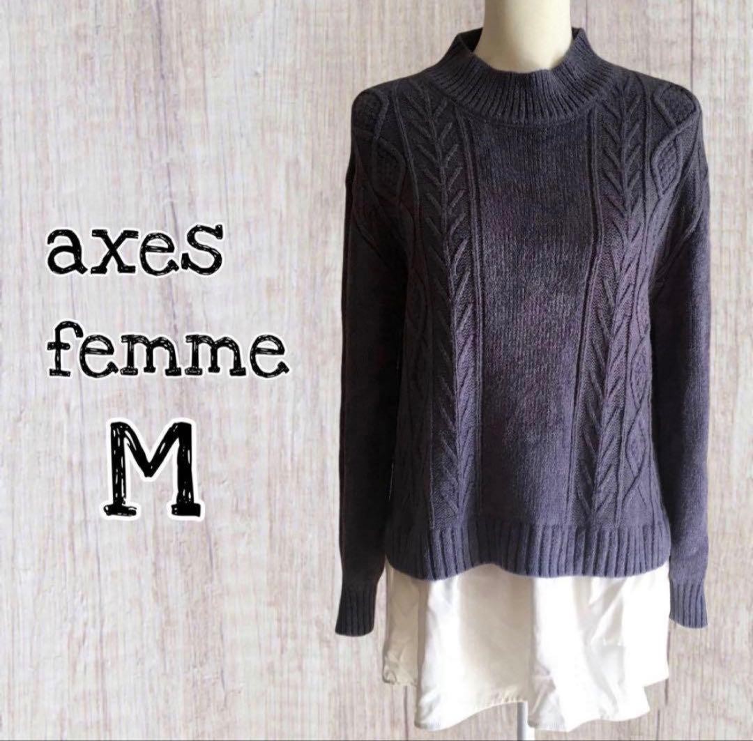 Axes Femme Knit Tunic Blue M Used Japan