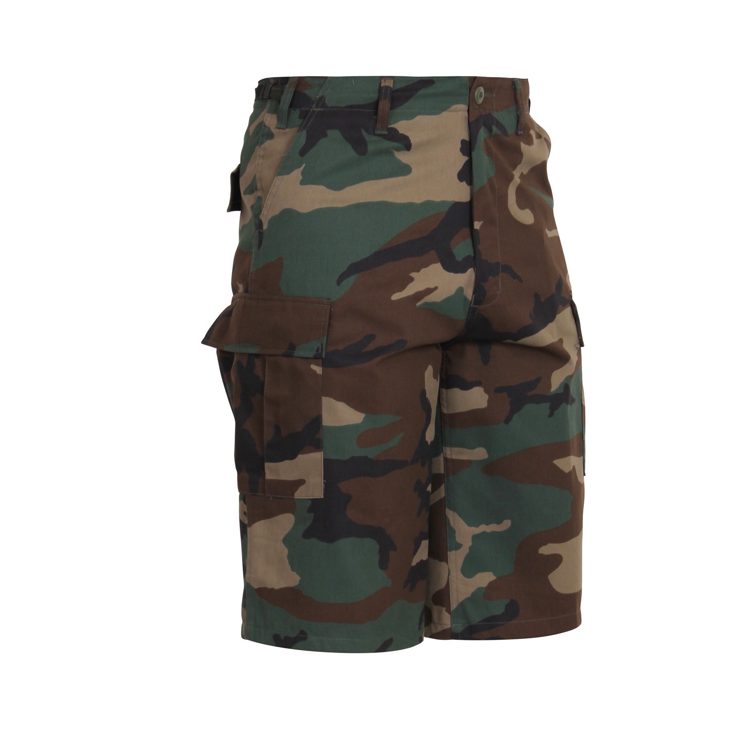 LONG LENGTH Combat Cargo Shorts WOODLAND CAMO 13.5″ Inseam BDU Army USMC XS-5X