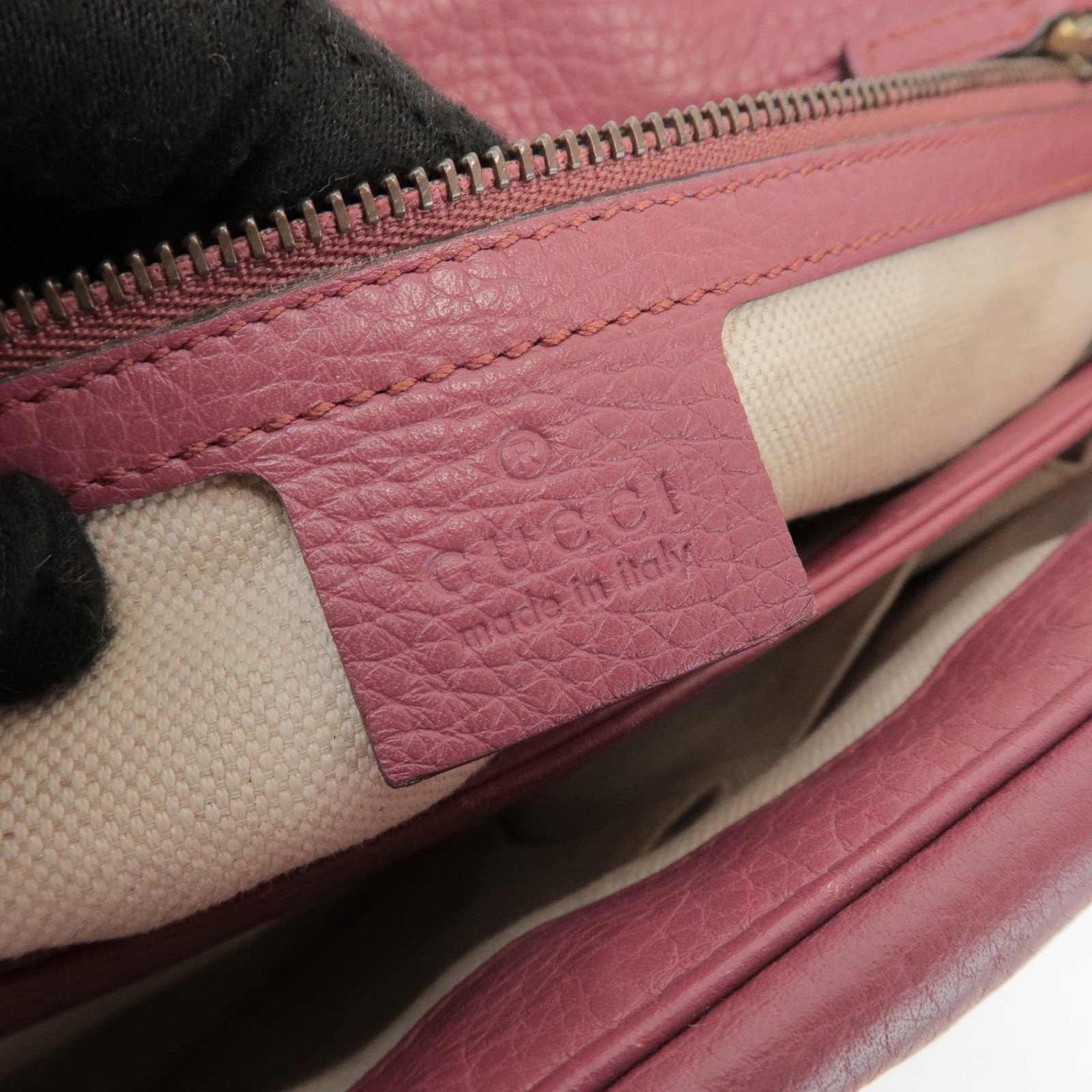 GUCCI GG Marmont Leather Shoulder Bag Rose Pink 401173 Authentic Used F/S