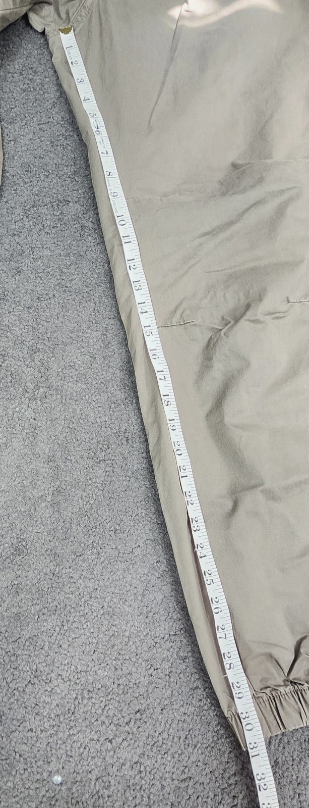 Men’s Jogger Pants Size M 32-34 Light Taupe Twill Elastic Waist No Boundaries