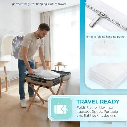 Transparent plastic hanging pocket -40 inches (approximately 101 centimeters)