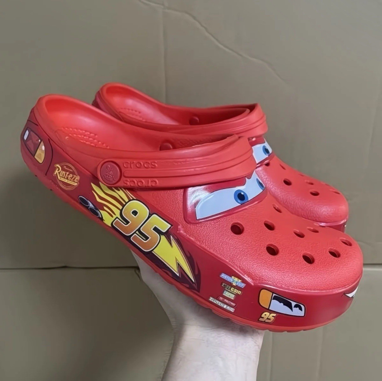 Disney Pixar Cars Lighting McQueen Crocs Men/Women Multiple Sizes No LightUp