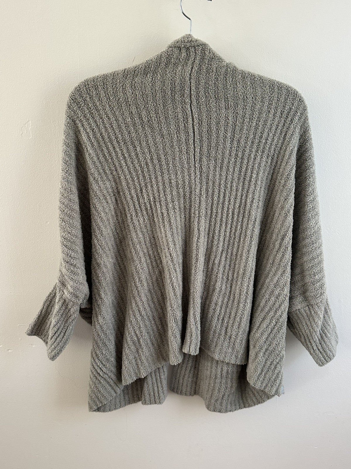 Barefoot Dreams 1XL Lt Gray Cozy Chic Lite Open Front Cardigan Super Soft EUC