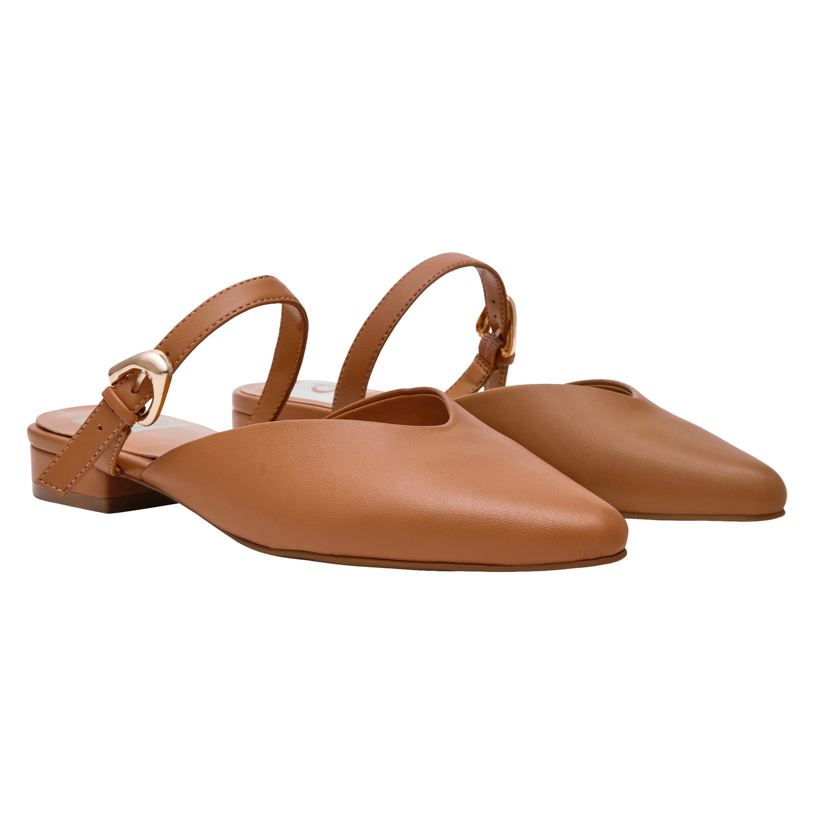 DV Dolce Vita Women’s Pointed Toe Flat Slip On Buckle Black Tan 6-11