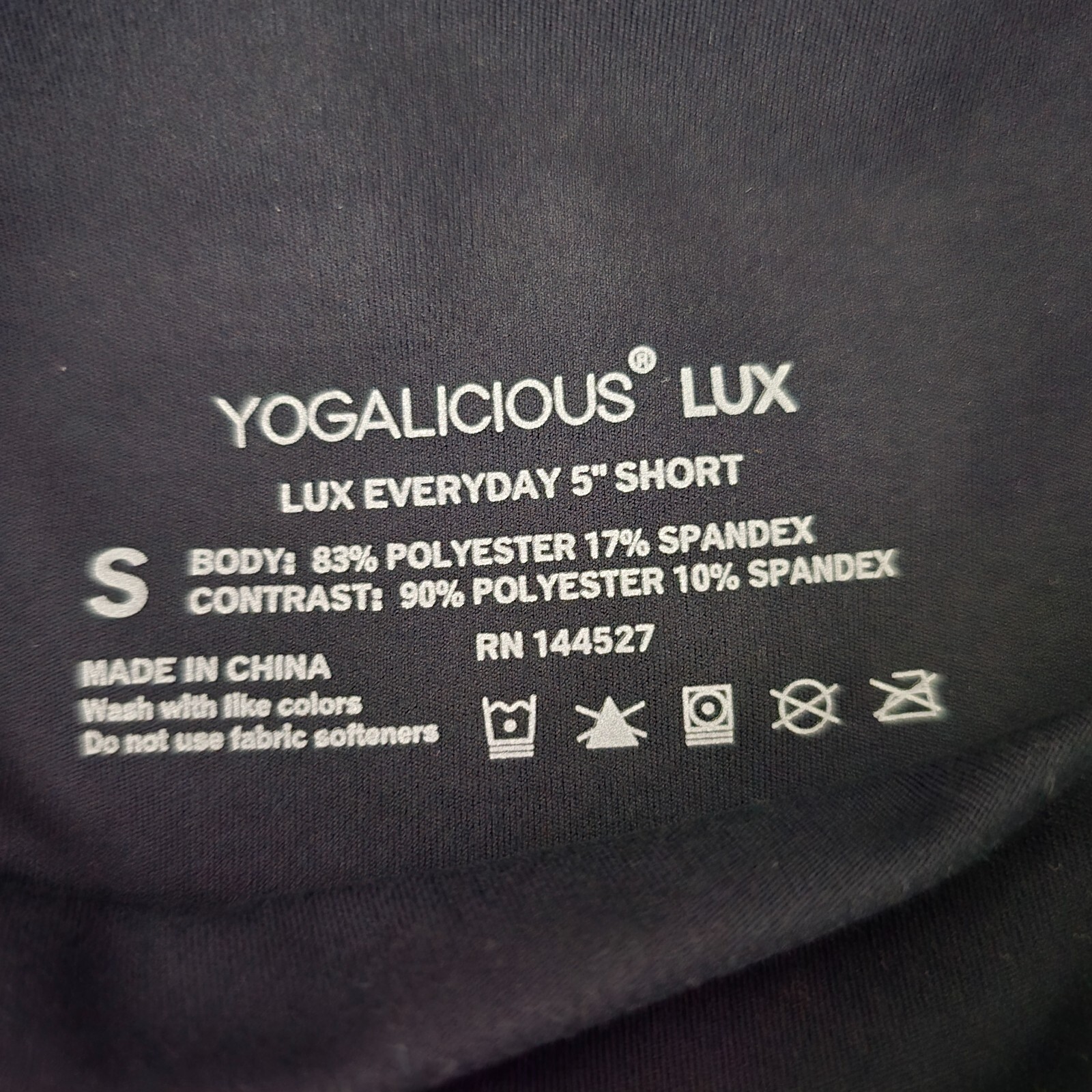 Yogalicious Lux Shorts Black Size Small Everyday 5″ Activewear NWOT