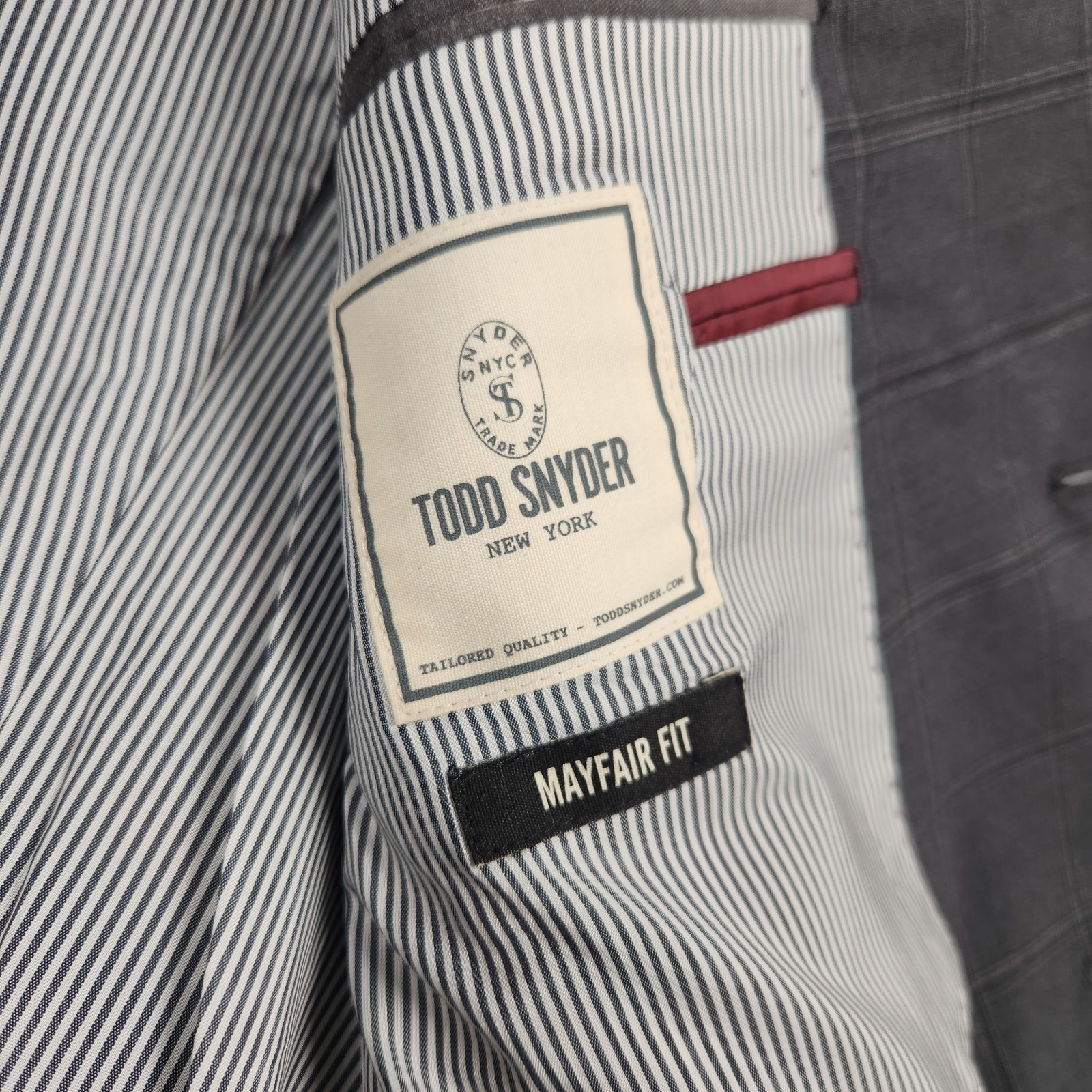 Todd Snyder Sport Coat Men 42L Mayfair Fit Wool Single Breasted Two Button Plaid