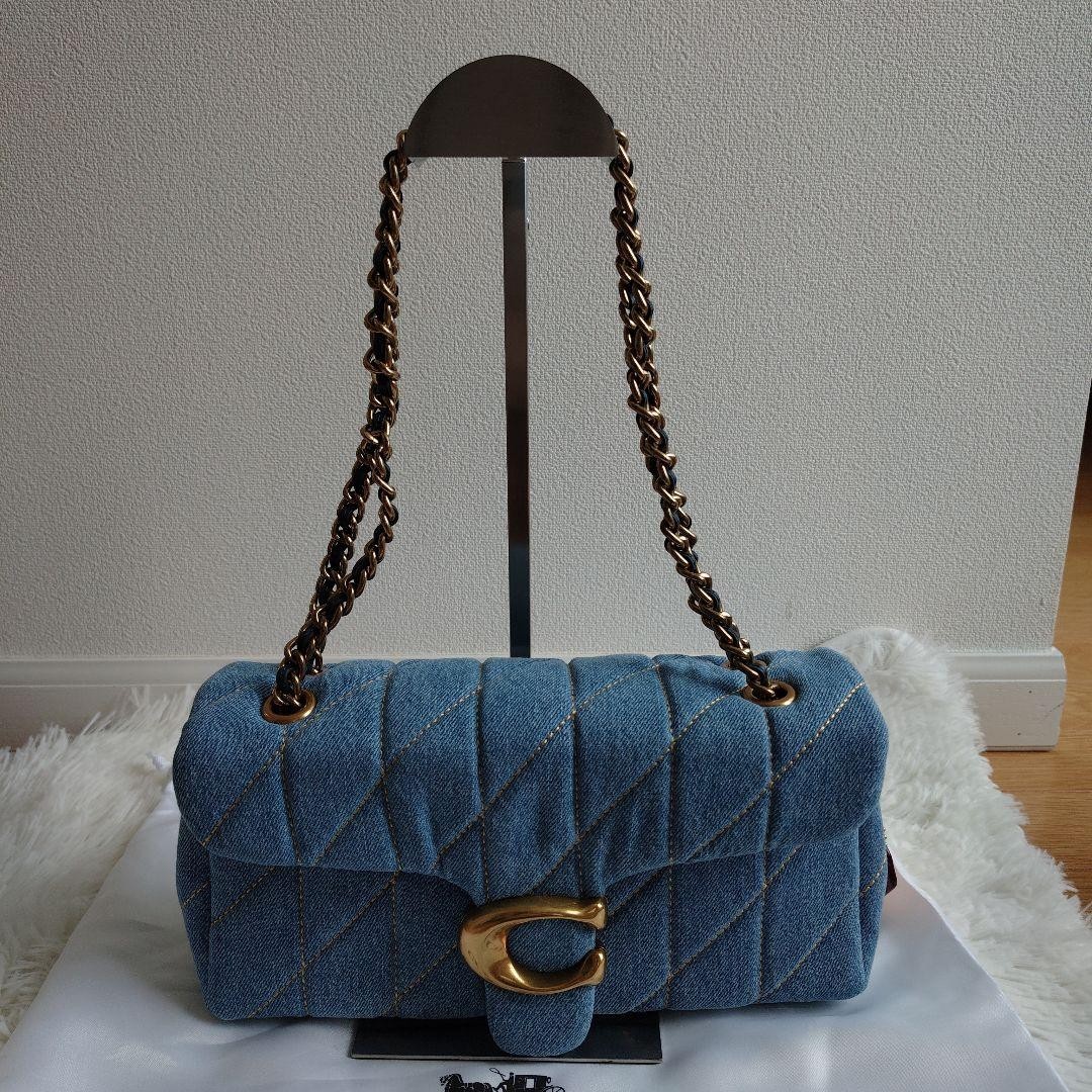 Brand New COACH Denim Quilted 26 Shoulder Bag CR704