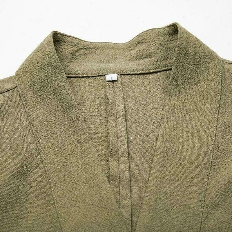 Hanfu Men’s Jacket Cotton Linen Tops Coat Casual Zen Suit Retro Loose Ethnic New
