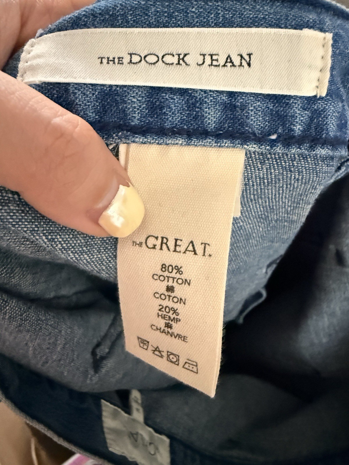 THE GREAT. DENIM THE DOCK JEAN MARINA WASH SIZE 28
