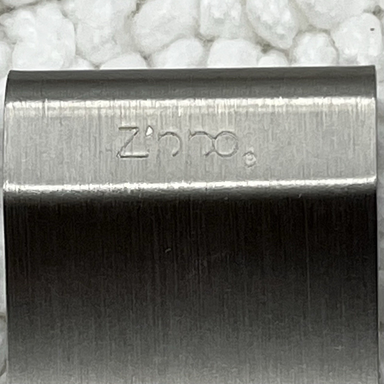 Zippo Money Clip Engraved ED Brushed Silver Tone 2″ Some Scratches