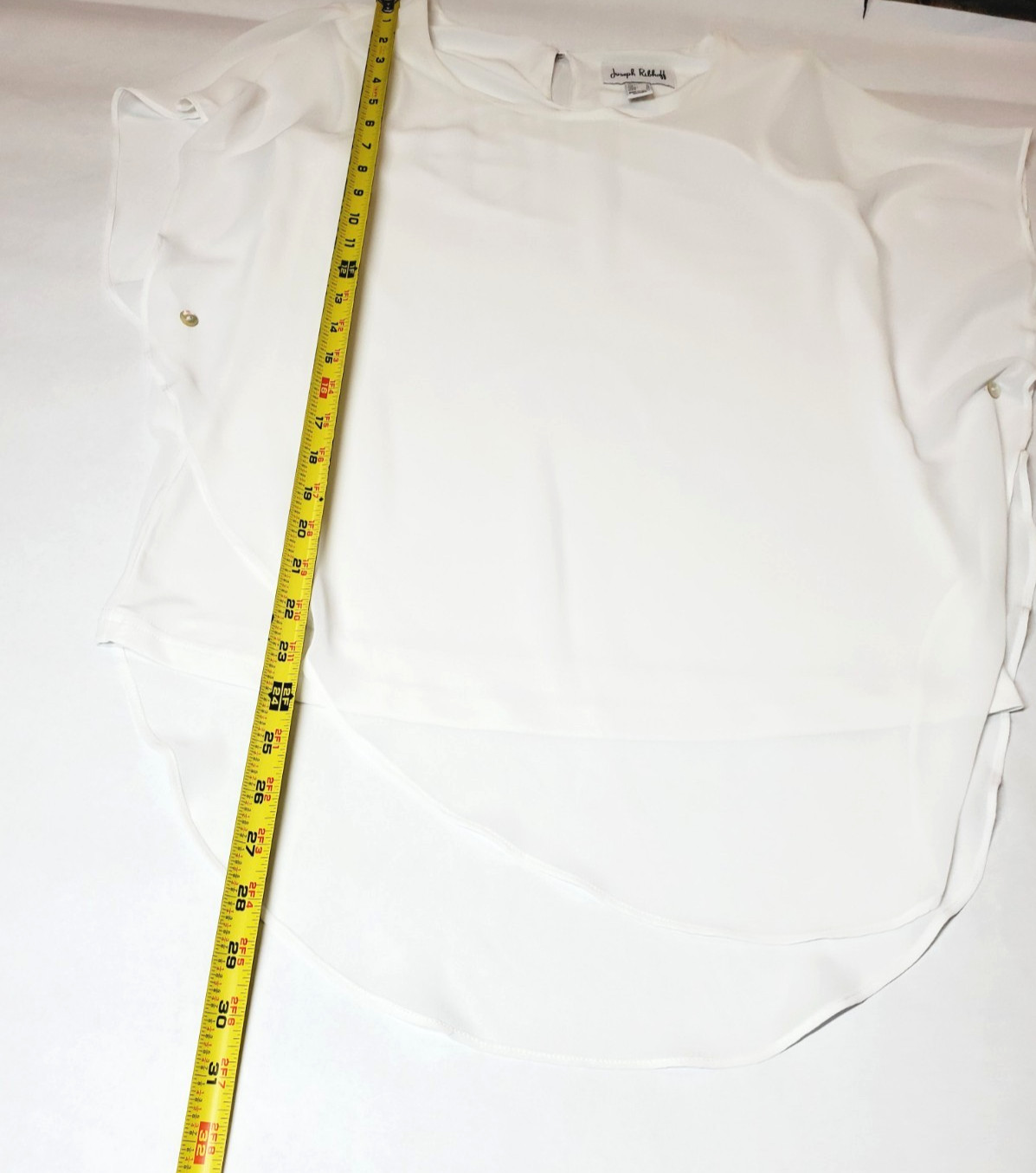 Joseph Ribkoff Womens 8 White Top Lightweight Layered Flowey Resort Cruise