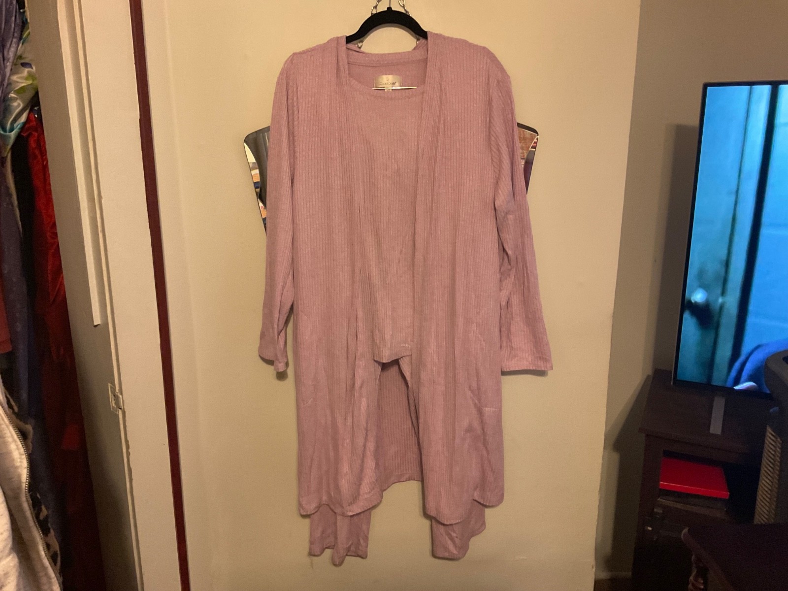 CUDDL DUDS 3 PIECE PAJAMA SET XL PINK GOOD FOR ANY SEASON