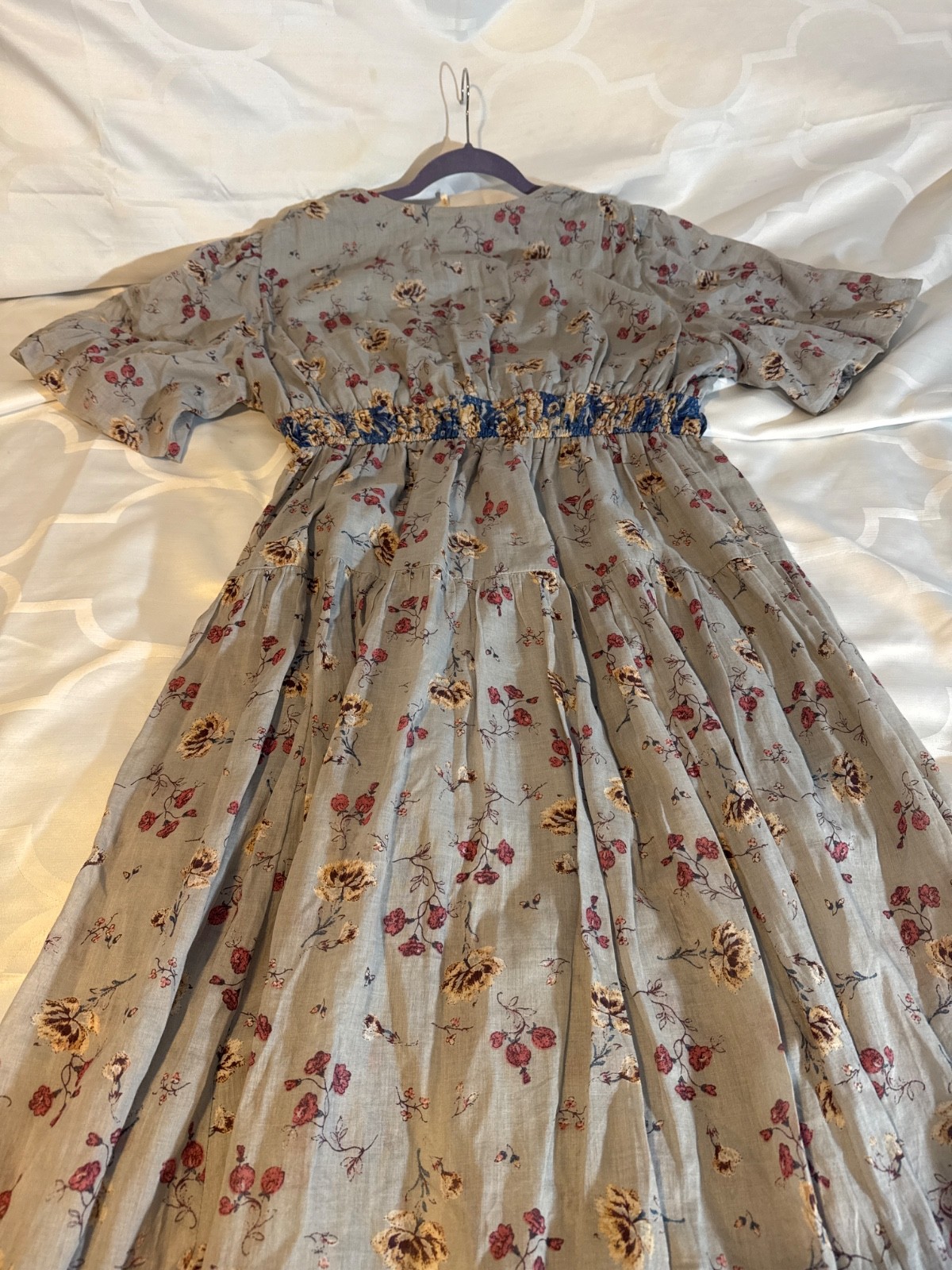 Free People Lysette Maxi Dress Floral Boho Romantic Fairy Blue Small