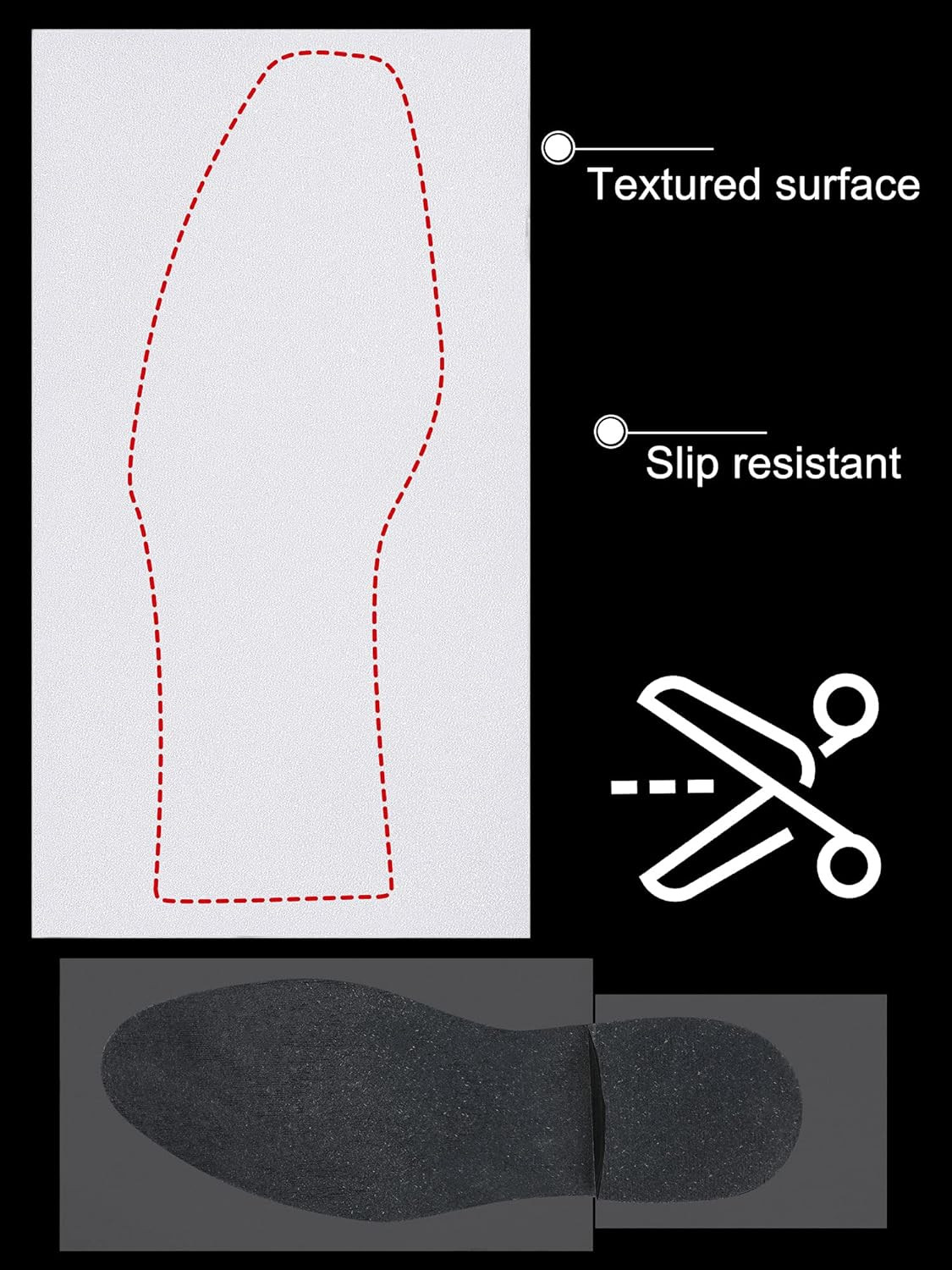 8 Pieces Clear Sole anti Slip Protector Self-Stick Pads Shoe Bottom Cover Remova