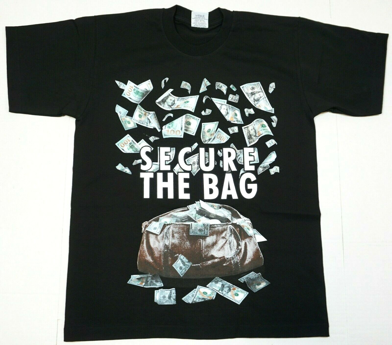 SECURE THE BAG T-shirt Money Cash $ Dollars Urban Streetwear Men’s Tee New