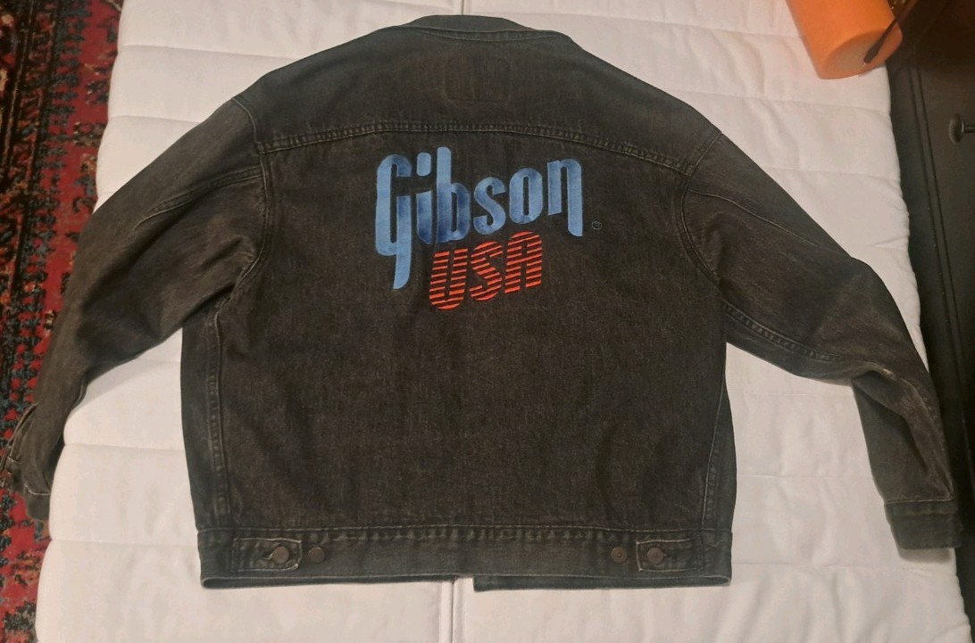 GIBSON Guitars USA Jean Jacket 1992 Vintage International Denim LEVIS STYLE LRG