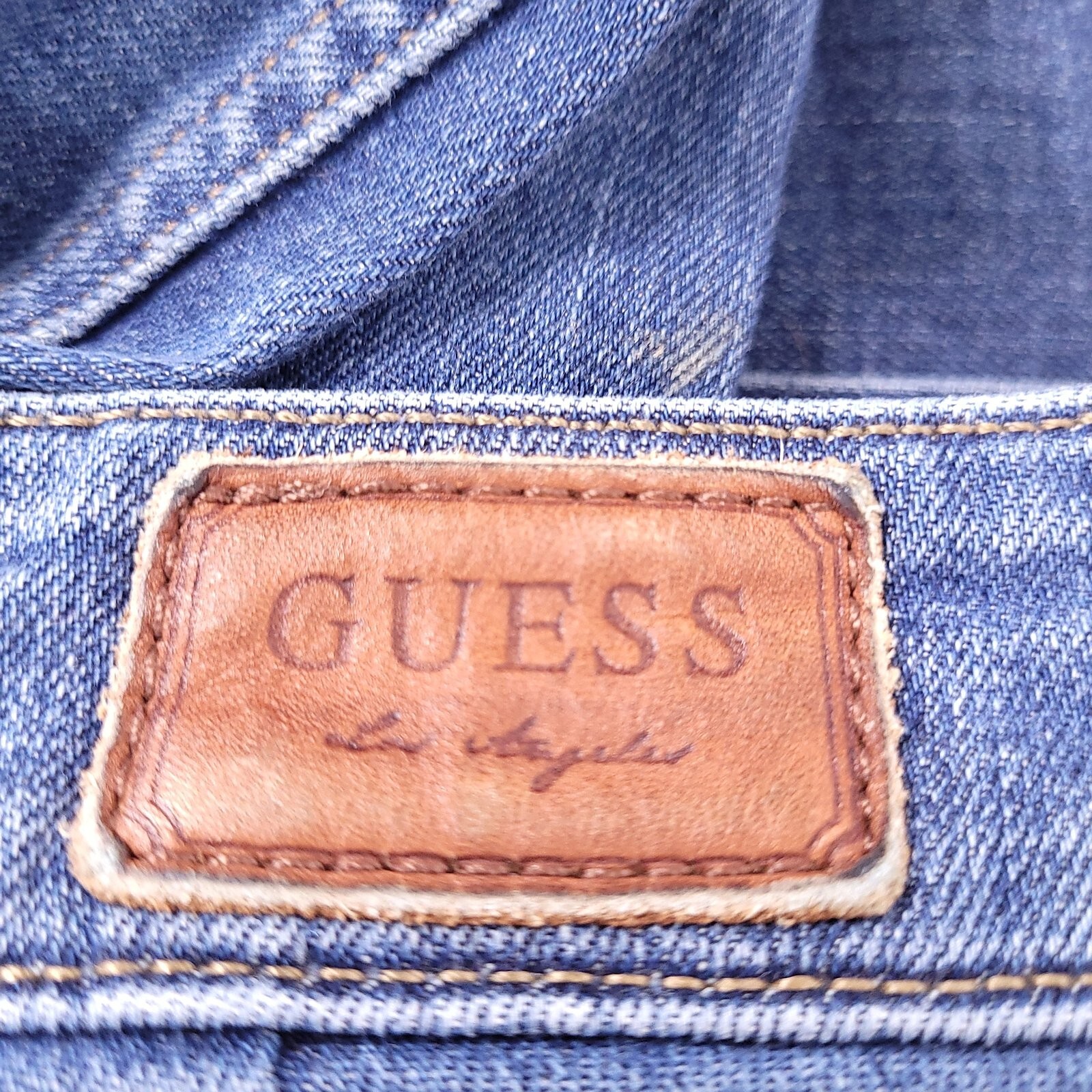 Guess Teens Juniors Denim Blue Pants Low Rise Skinny Size 25 (Actual 28 inches)