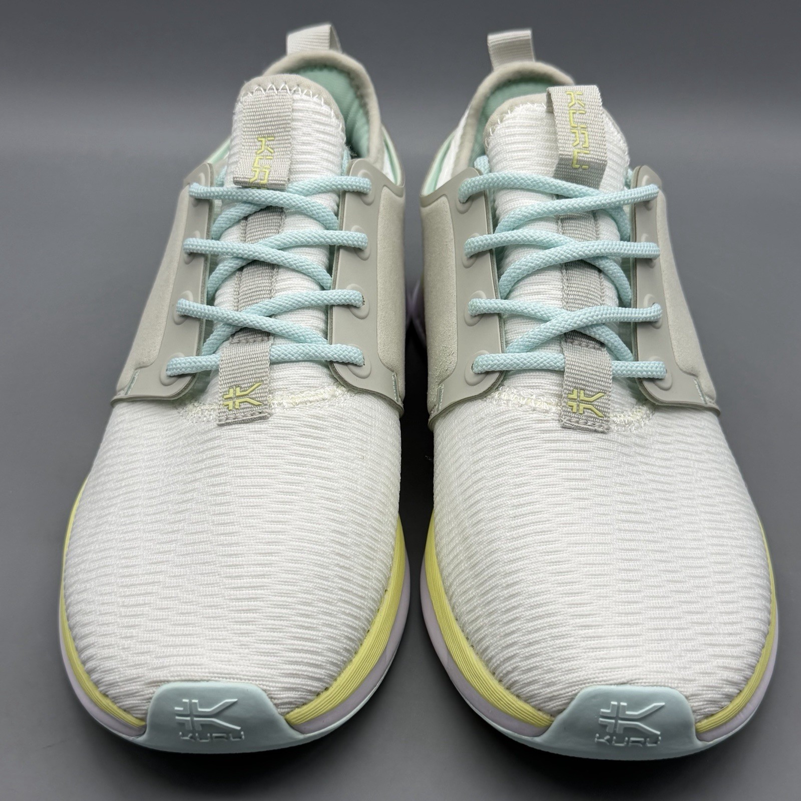 KURU Atom Women’s 6 D Wide Casual Walking Training Shoes White Ice Blue NWB!