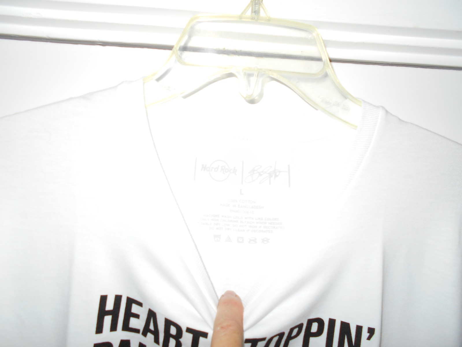 Hard Rock Cafe Bruce Springsteen Editorial Orlando White Cotton T-Shirt Size L