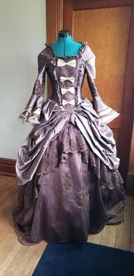 Masquerade ball gown Victorian Georgian Regency dress costume stage worthy