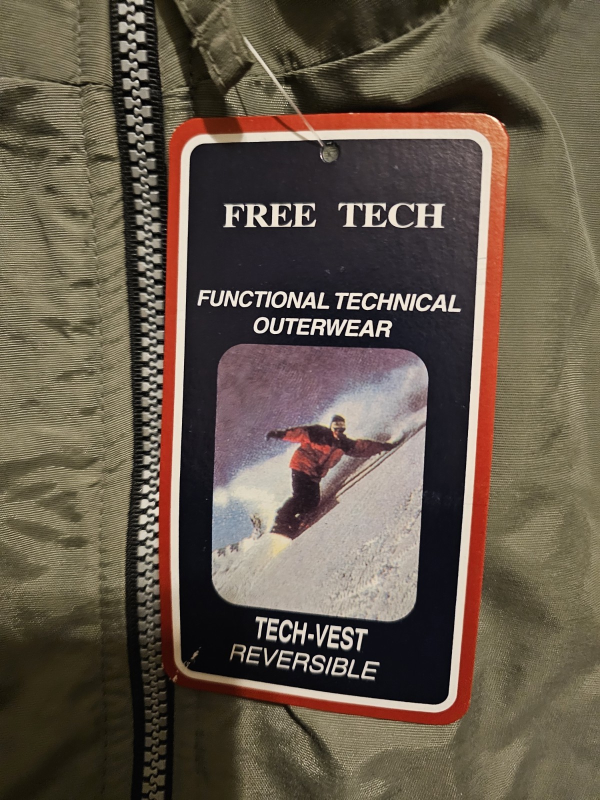 NWT Free Tech Reversible Vest Mens L Sage Green Navy Blue Fleece Gorpcore Hiking