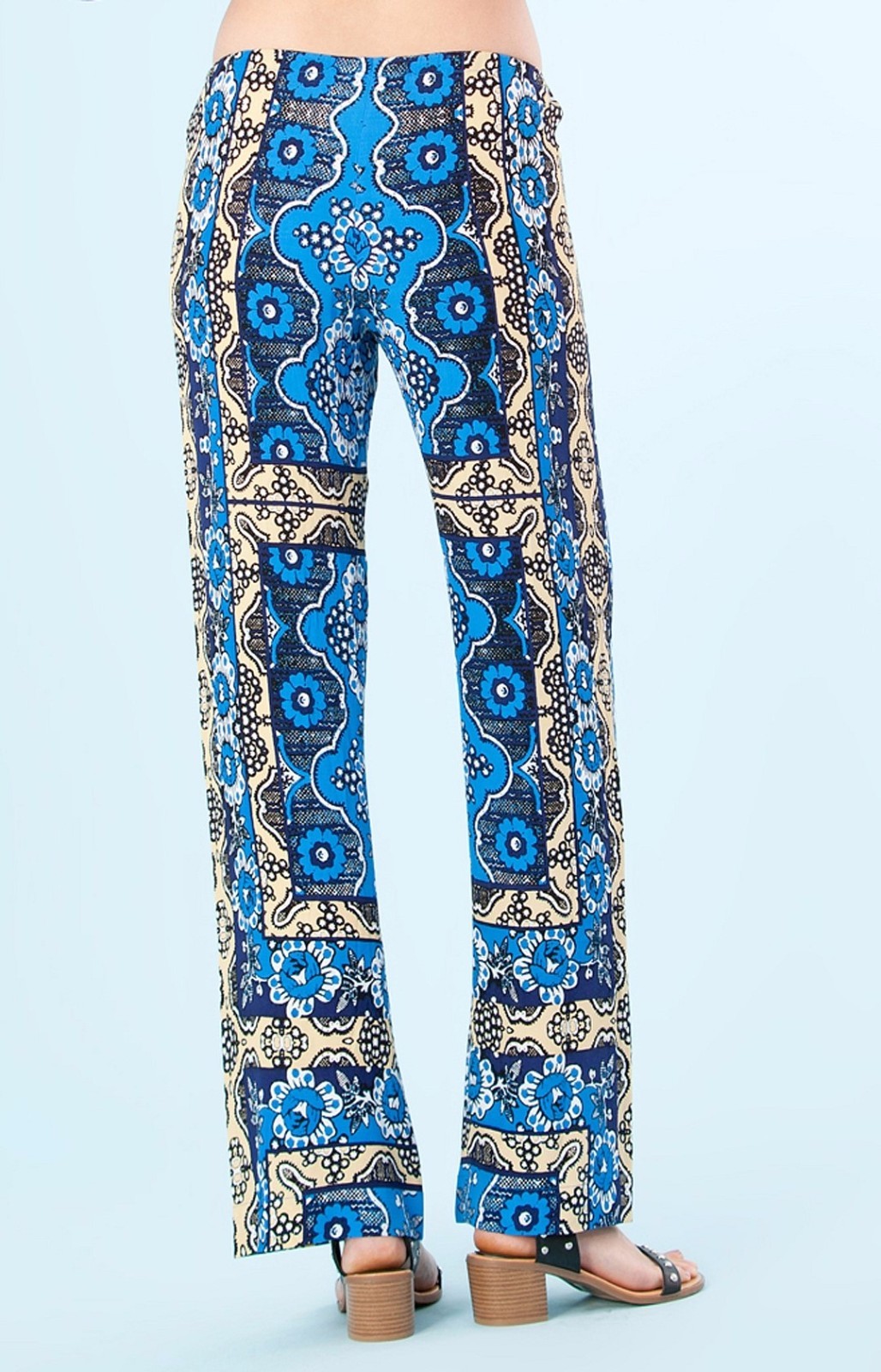 Hale Bob Floral Print Pants XS S Blue Green Pink NWT 6ARF8334