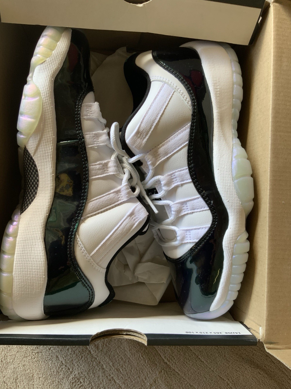 Jordan Air Jordan 11 Retro Low BG Patent Leather White/Black/Green 4.5Y