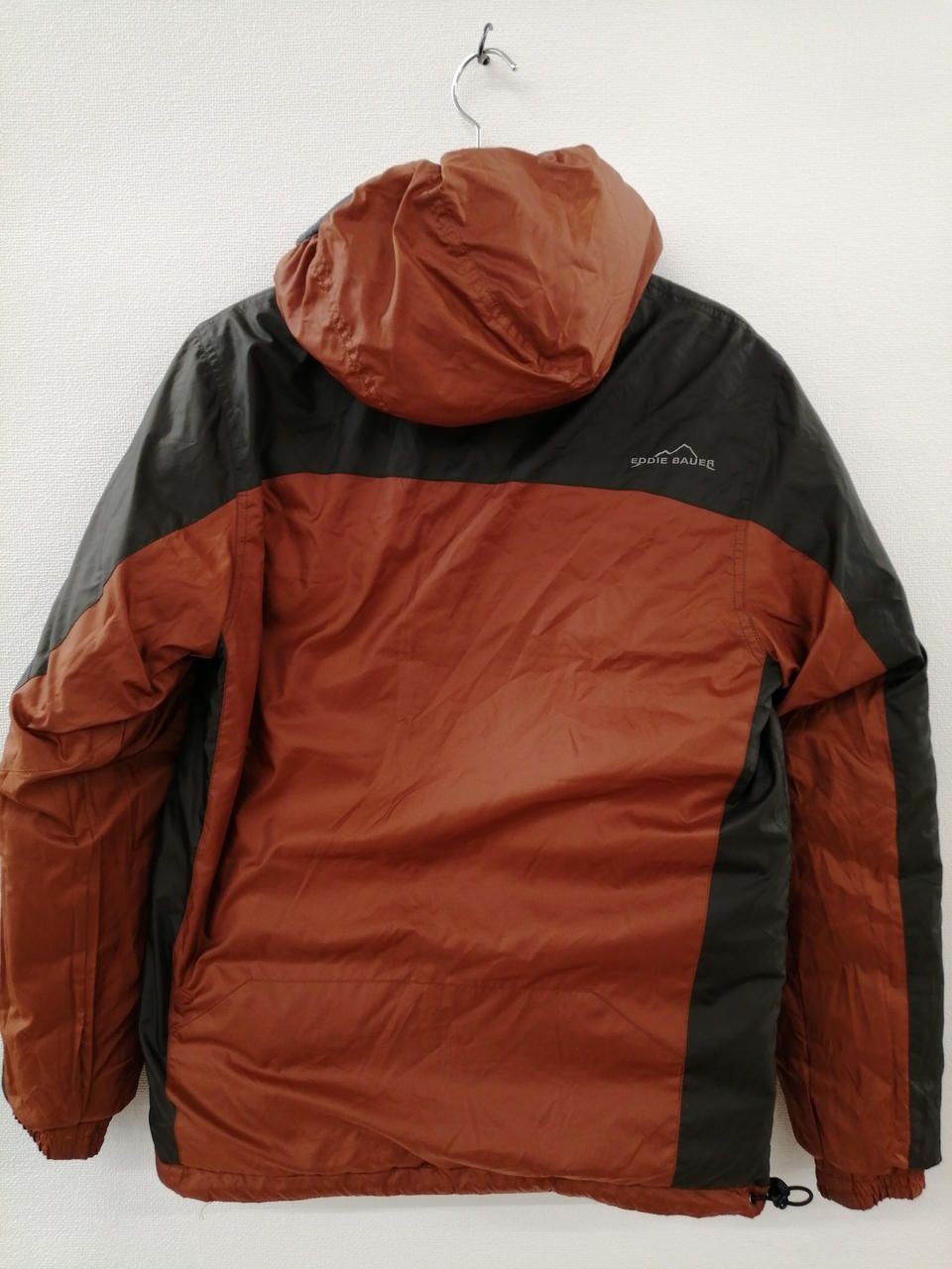 EDDIE BAUER Reversible Down Jacket Khaki X Brown Gray Used