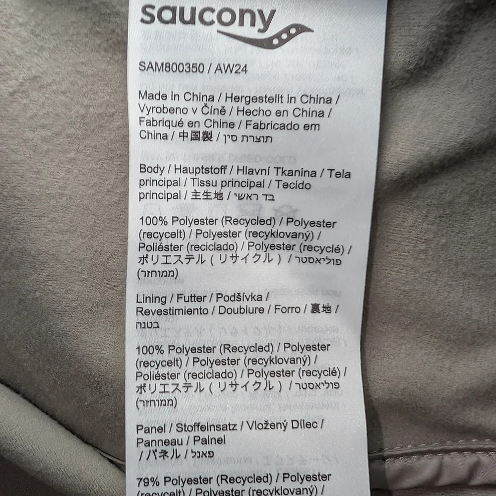 NWOT Saucony Men’s XL Hurricane Insulated Taupe Puffer Zip Up Jacket Hooded