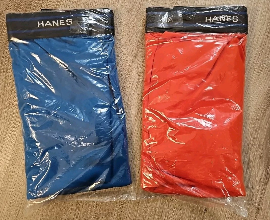 New Hanes Men Boxer Brief 2 Pack Comfort Flex X-Temp Small S Blue Orange