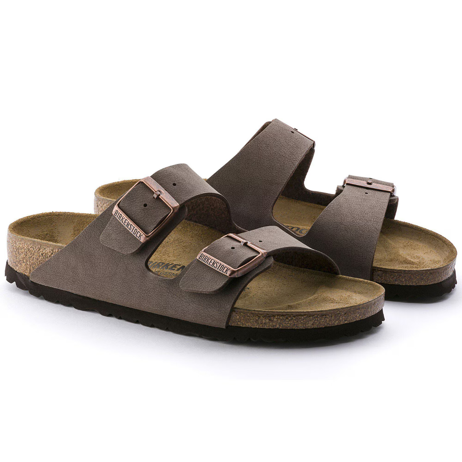 Birkenstock Arizona Soft Footbed Birko-Flor Sandals Mocha Unisex Sandals 37-45