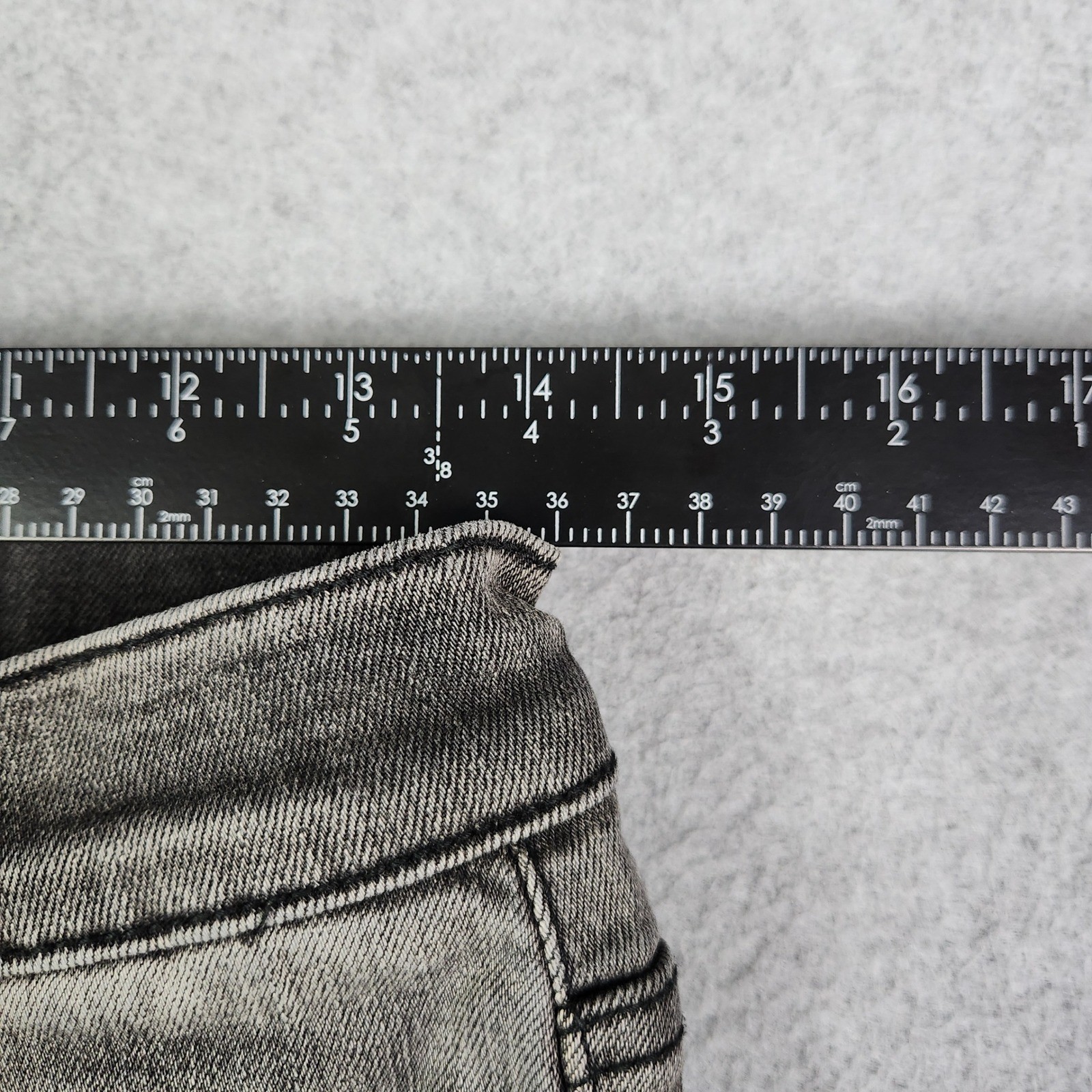 Mnml Jeans Womens 29 Gray Denim Faded Stretch Streetwear Distressed Skinny Leg