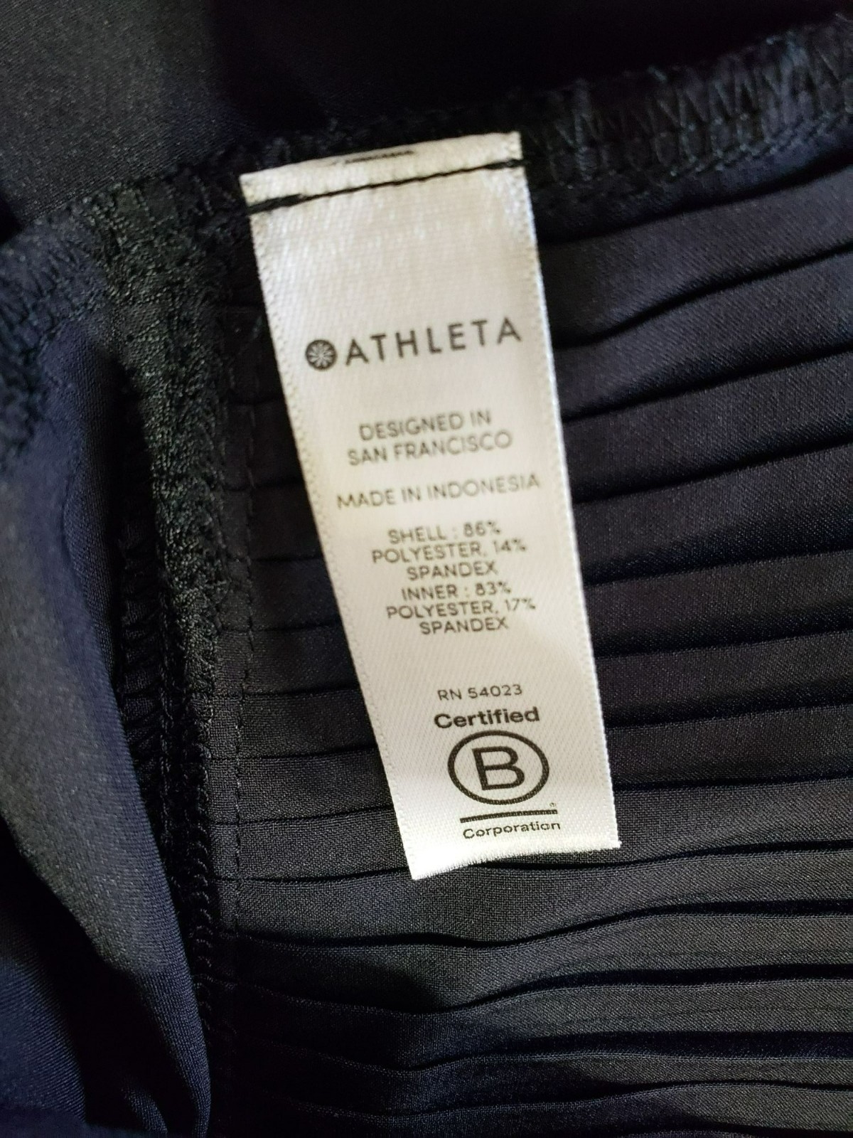 Athleta Black Pleated Skort Wide Waist Band Cell Phone Pocket Large Tall LT