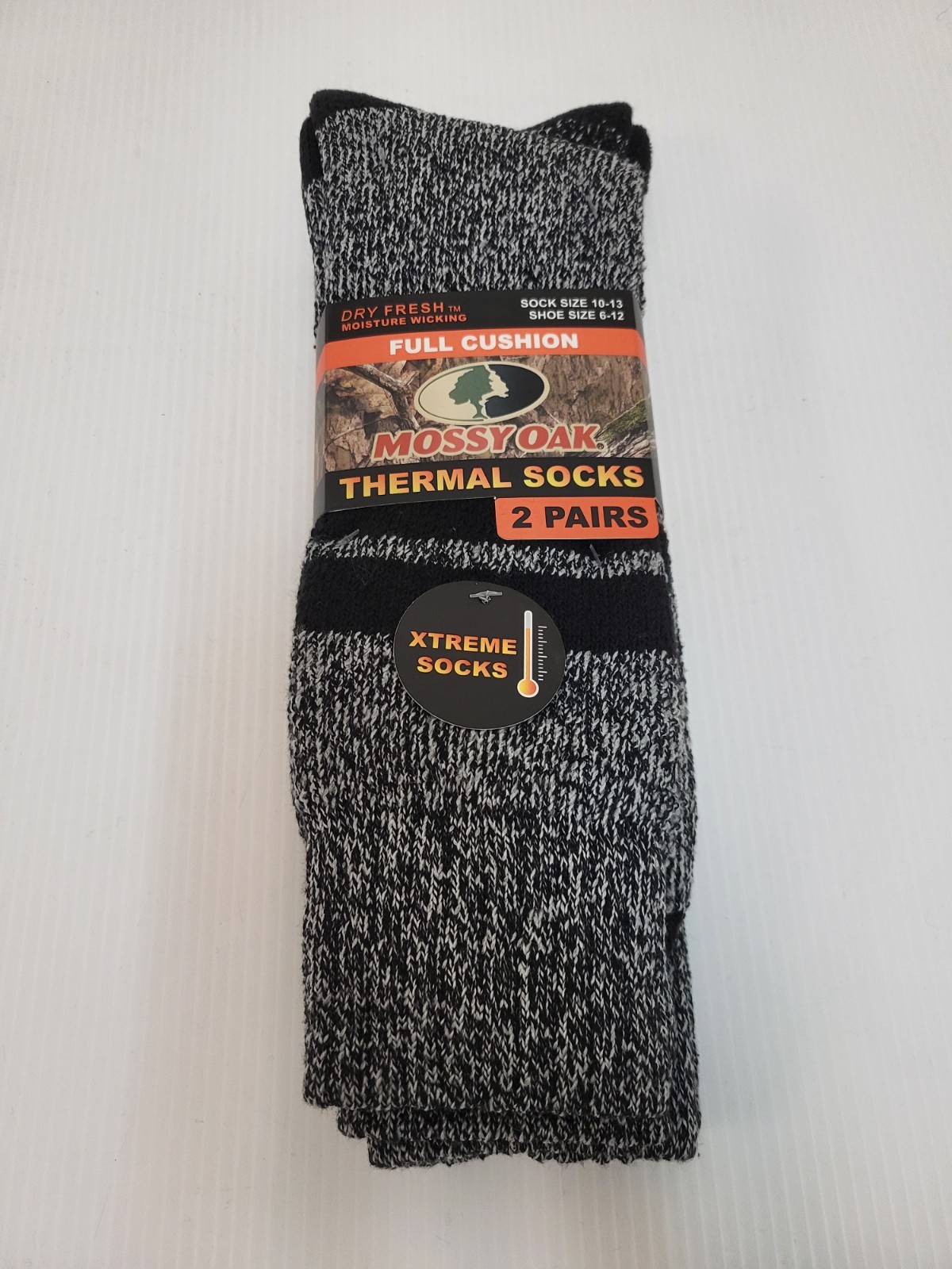 Mossy Oak Thermal Socks Shoe Size 6-12 Full Cushion 2 Pairs MOTH94